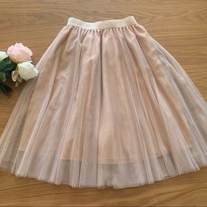 Blush tulle skirt